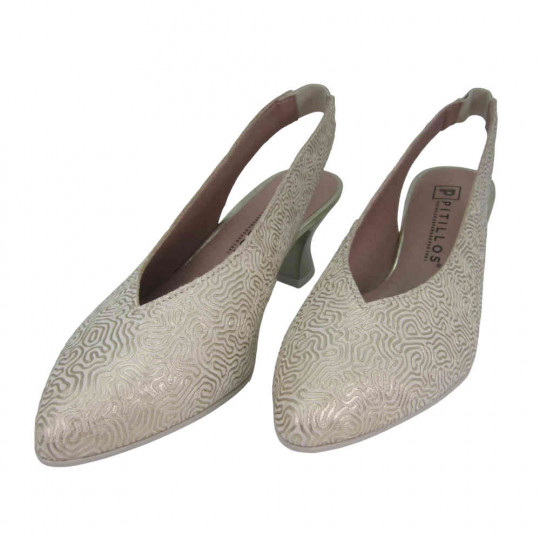 Zapato salón PITILLOS destalonado con tacón medio, piel