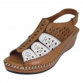 Sandalias Cuña Mujer 48 Horas Piel 614004