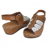 Sandalias Cuña Mujer 48 Horas Piel 614004